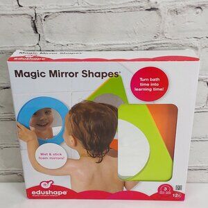 'MAGIC MIRROR SHAPES' WET & STICK FOAM MIRRORS' TUBBY TIME LEARNING 3-PIECE SET